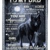 Daughter Gift For Dad My Dad The Alpha The Myth The Legend Blanket