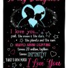 Daughter I Love You Past The Moon Blanket