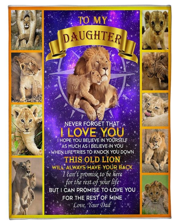 Daughter Lion Love You Forever Blanket