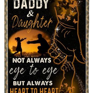 Daughter  – Daddy And Daughter Not Always Eye To Eye But Always Heart To Heart Blanket