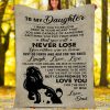 Daughter  – To My Daughter Follow Your Dreams Believe In Yourself And Remember To Be Awesome Blanket