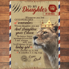 Daughter  – To My Daughter Straighten Your Crown Be Brave Have Courage Love Life I Am Always With You You’Ll Always Be My Baby Girl Blanket