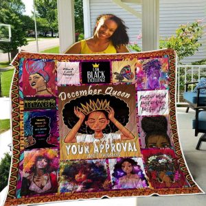 December Black Queen Quilt Blanket Christmas Gift Ideas