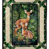 Deer Couple In The Garden Blanket