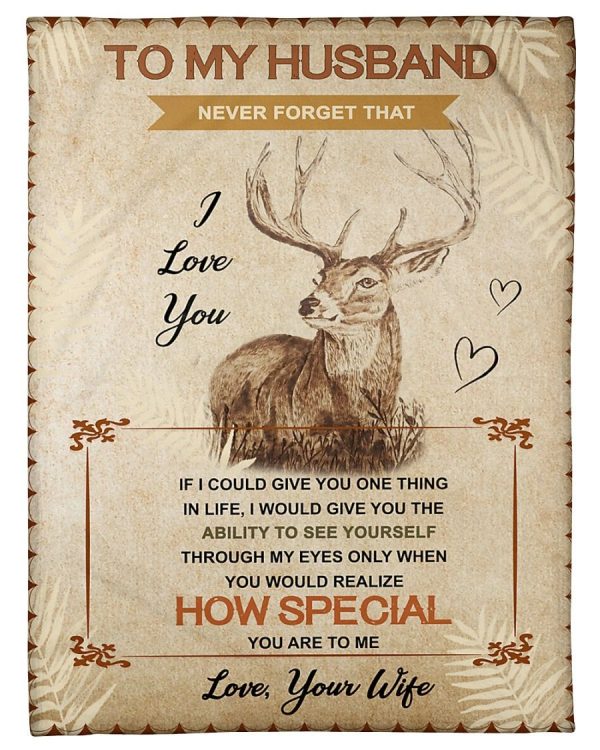 Deer Husband How Special You Are Blanket