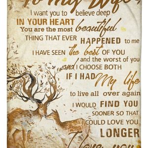 Deer To My Wife I Choose Both Blanket