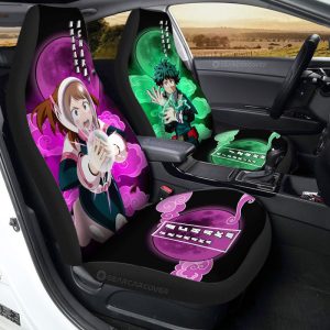 Deku And Uraraka Car Seat Covers Custom My Hero Academia Anime Car Accessories