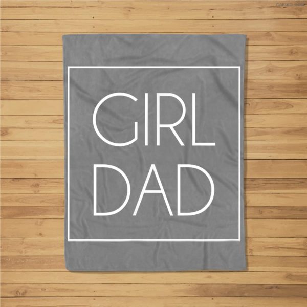 Delicate Girl Dad For Fathers Day Fleece Blanket