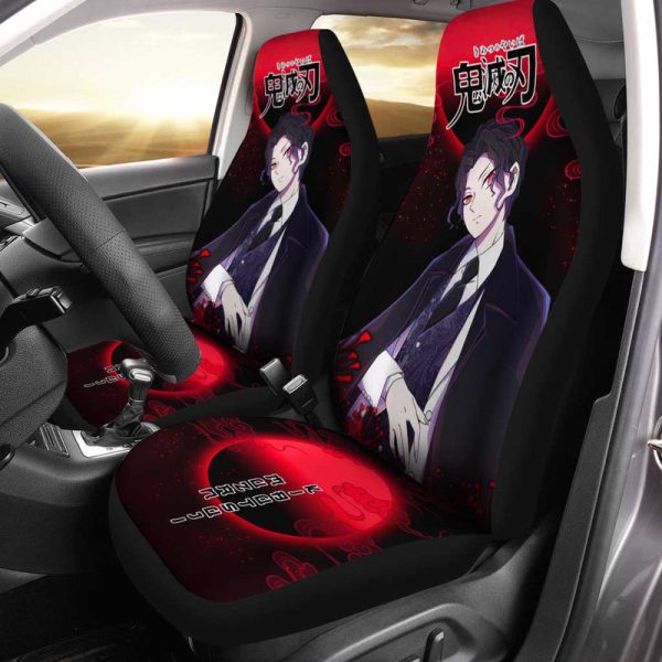 Demon Slayer Muzan Kibutsuji Seat Covers For Car Custom Anime Car Accessories