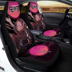 Demon Slayer Nezuko Car Seat Covers Custom Moonlight Anime Car Accessories