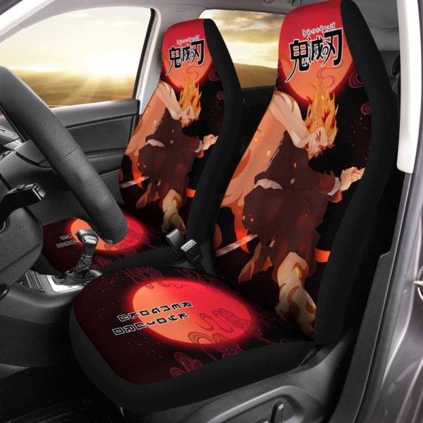 Demon Slayer Rengoku Car Seat Covers Custom Anime Car Accessories