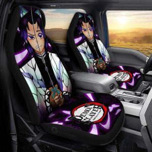 Demon Slayer Shinobu Kocho Car Seat Covers Custom Face Anime Car Accessories