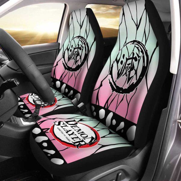 Demon Slayer Shinobu Kocho Car Seat Covers Custom Uniform Anime Car Accessories