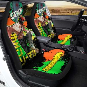 Denji Car Seat Covers Custom Chainsaw Man Anime Car Accessories