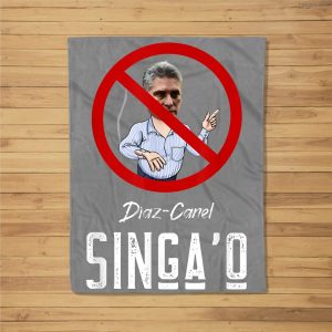 Diaz Canel Singao Abajo La Dictadura Viva Cuba Libre Cubano Fleece Blanket