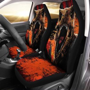 Dino T-Rex Car Seat Covers Custom Dinosaur Car Accessories