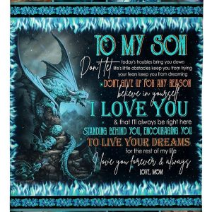 Dinosaur Mom Gifts For Son Don’t Let Today’s Troubles Bring You Down Love Messages Blanket