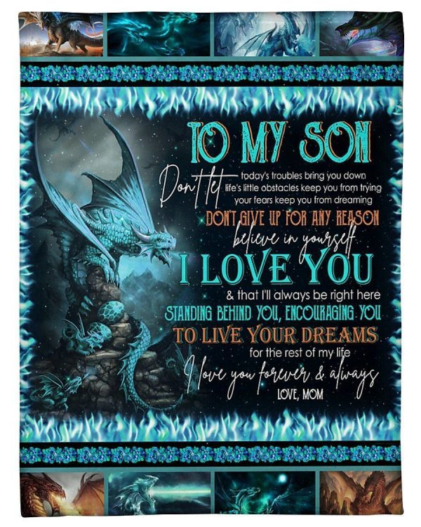 Dinosaur Mom Gifts For Son Don’t Let Today’s Troubles Bring You Down Love Messages Blanket