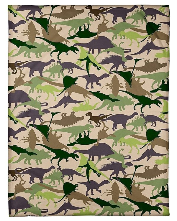 Dinosaurs Camouflage Pattern Blanket