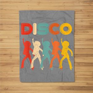 Disco 70S Disco Themed Vintage Retro Dancing Fleece Blanket