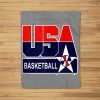 Distressed Retro 1990S Usa United States Basketball Team Fleece Blanket