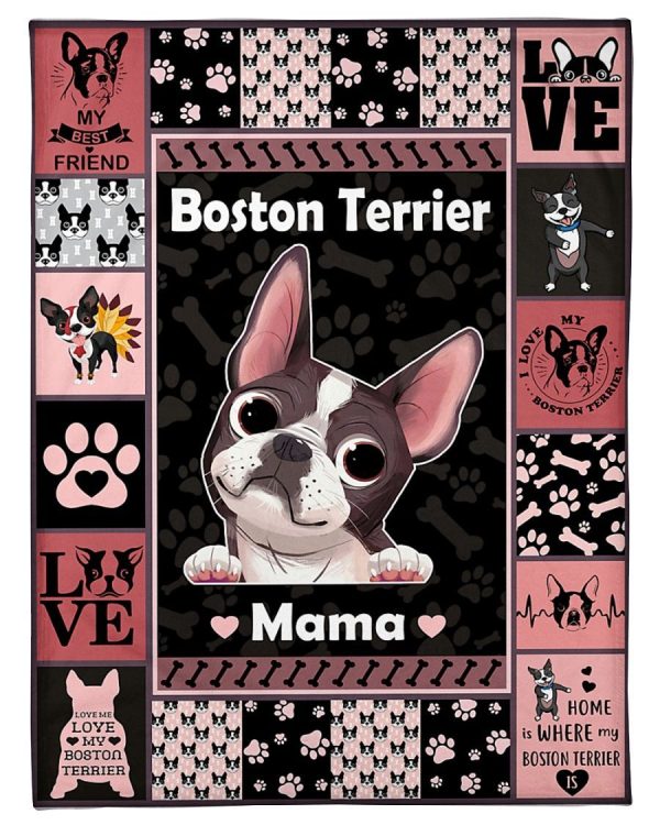 Dog Boston Terrier Mama Blanket