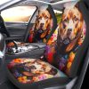 Dog Pitbull Floral Car Seat Covers Custom Car Accessories