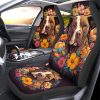 Dog Pitbull Floral Car Seat Covers Custom Car Accessories