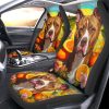 Dog Pitbull Floral Car Seat Covers Custom Car Accessories