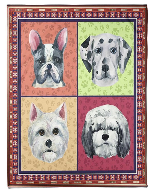 Dogs Cute Art Blanket