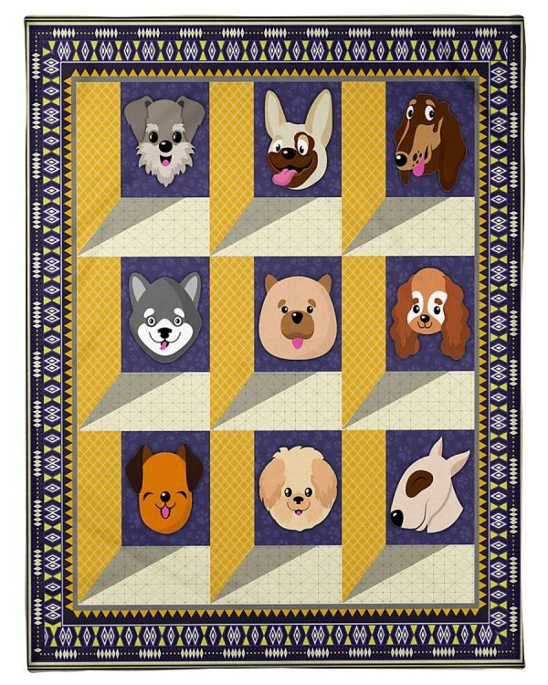 Dogs Cute Cartoon Blanket