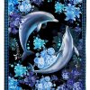 Dolphin Floral Background Special Custom Design Blanket