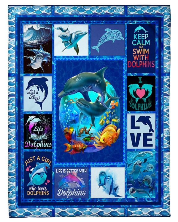 Dolphin Life Is Better NT Blanket