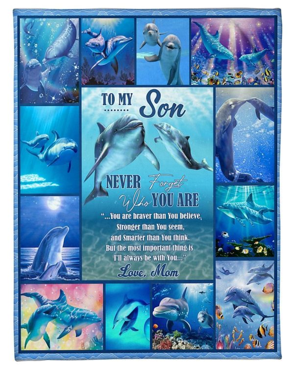 Dolphin To My Son Never Forget Blanket