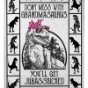 Don’t Mess With Grandmasaurus You’ll Get Jurasskicked Gifts For Grandkids Blanket