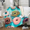 Donuts Custom Text Name Blanket