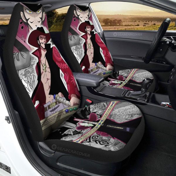 Dracule Mihawk Car Seat Covers Custom Anime One Piece Car Accessories