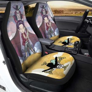 Dracule Mihawk Car Seat Covers Custom One Piece Map Car Accessories For Anime Fans