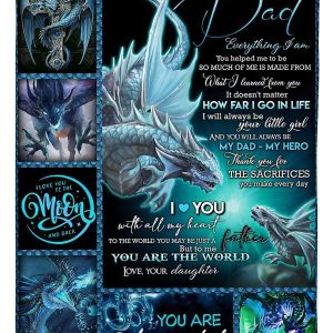 Dragon  Gift For Dad I Love You With All My Heart Blanket