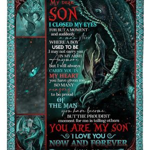 Dragon Love Message Of Mom To Son Trending For Family Blanket