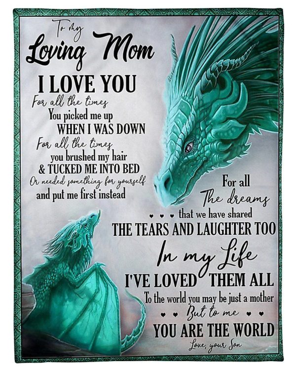 Dragon Message To My Loving Mom Blanket