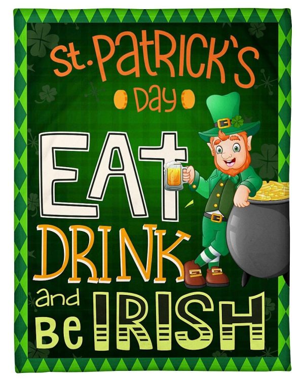 Eat Drink And Be Irish Blanket