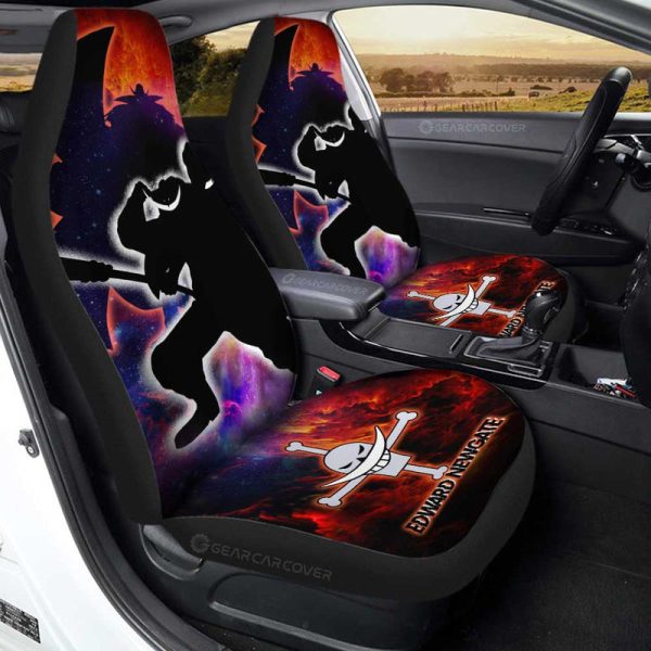 Edward Newgate Car Seat Covers Custom One Piece Anime Silhouette Style