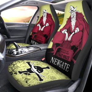 Edward Newgate Whitebeard Car Seat Covers Custom One Piece Anime Car Accessories