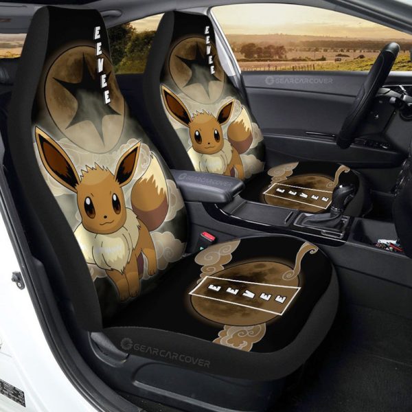 Eevee Car Seat Covers Custom Anime Car Accessories For Anime Fans