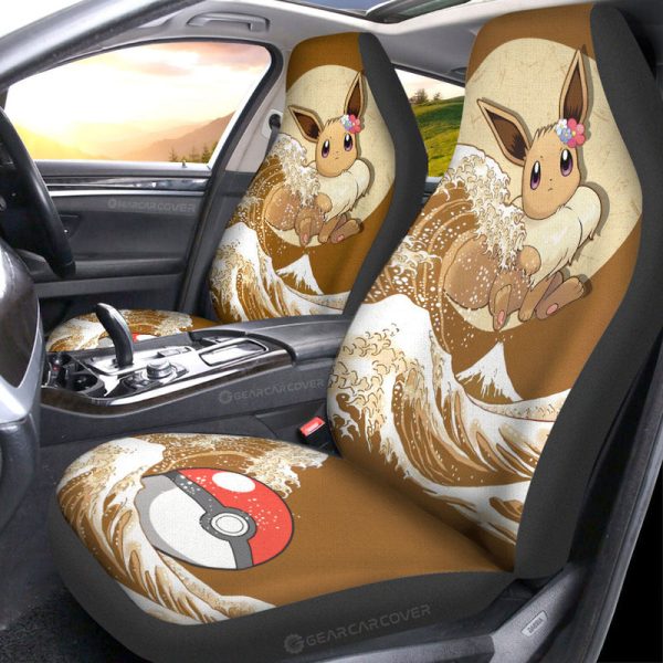 Eevee Car Seat Covers Custom Pokemon Car Accessories