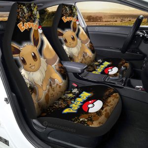 Eevee Car Seat Covers Custom Tie Dye Style Anime Car Accessories