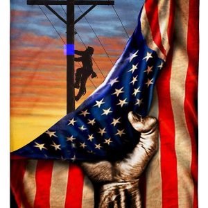 Electrician Usa Flag Special Custom Design Blanket