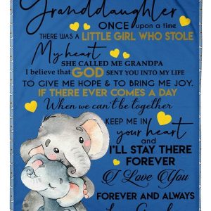 Elephant Grandpa Loves Little Granddaughter Who Stole His Heart Blanket