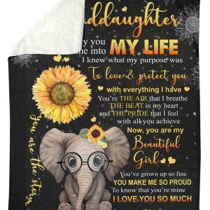 Elephant Lovely Message From Gramgram Gifts For Granddaughters Blanket